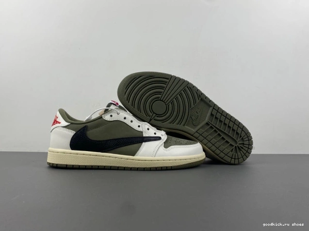 1 X MEDIUM LOW OLIVE OG AIR DM7866-200 SCOTT JORDAN TRAVIS 0719